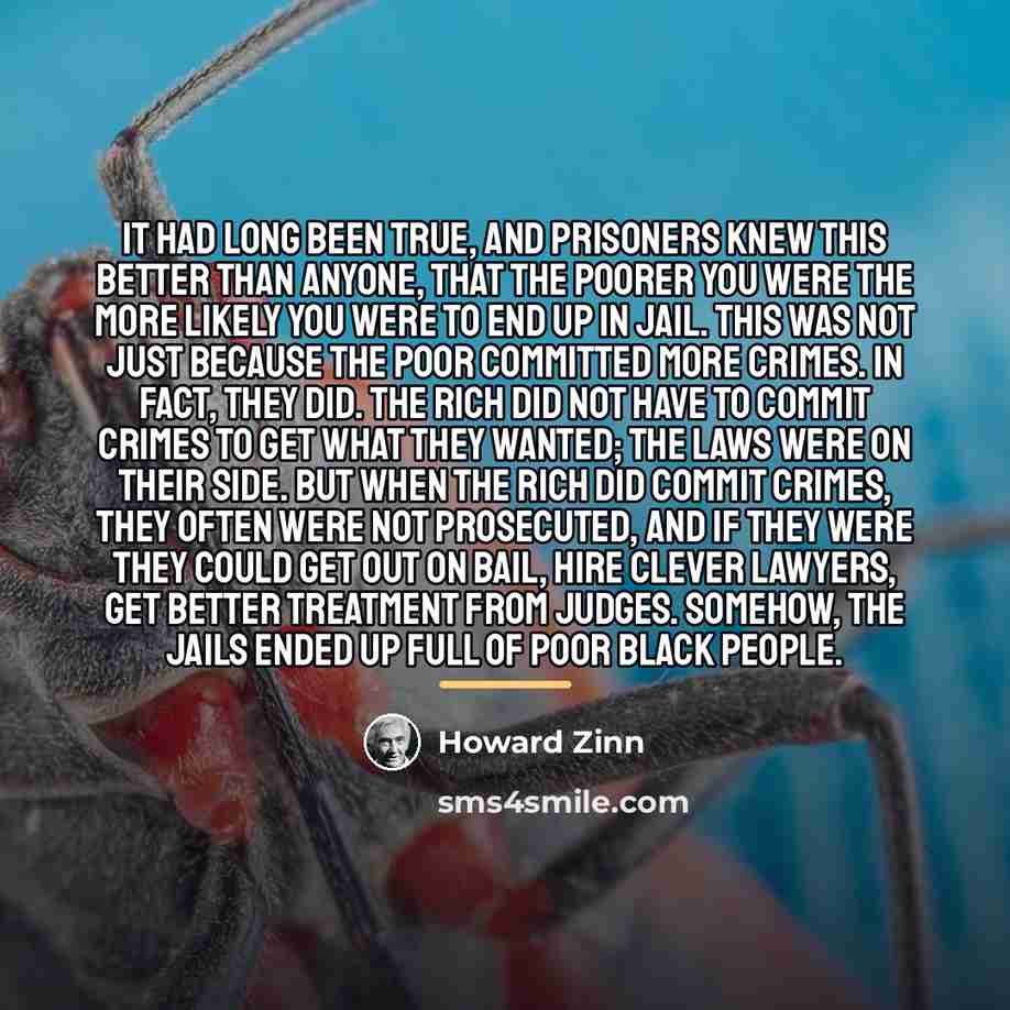 “It had long been true, and prisoners knew this better…” quote by Howard Zinn