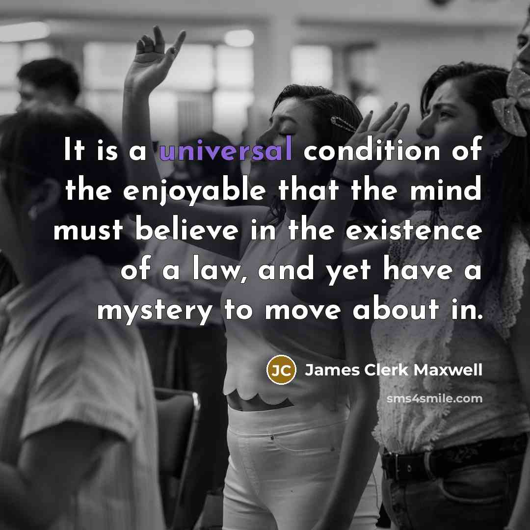 “It is a universal condition of the enjoyable that the…” quote by James Clerk Maxwell