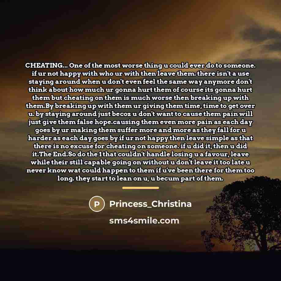 “CHEATING... One of the most worse thing u could ever…” quote by Princess_Christina