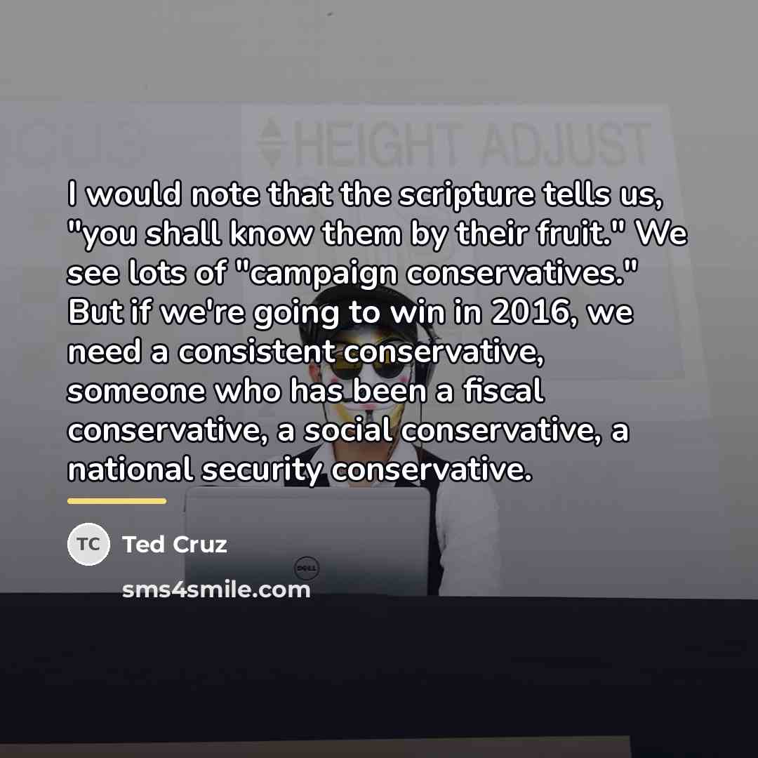 “I would note that the scripture tells us, "you shall…” quote by Ted Cruz