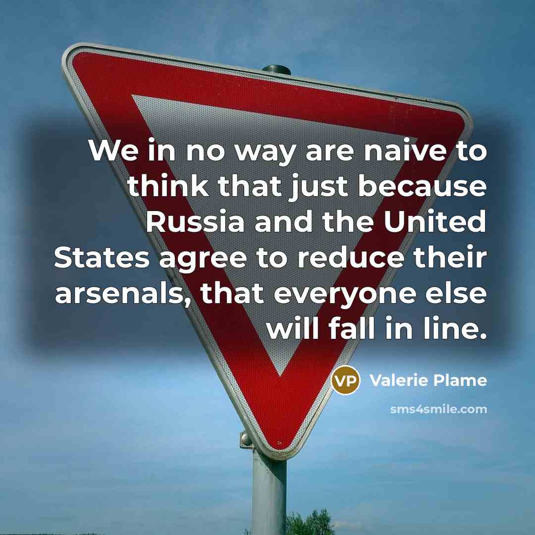 “We in no way are naive to think that just…” quote by Valerie Plame