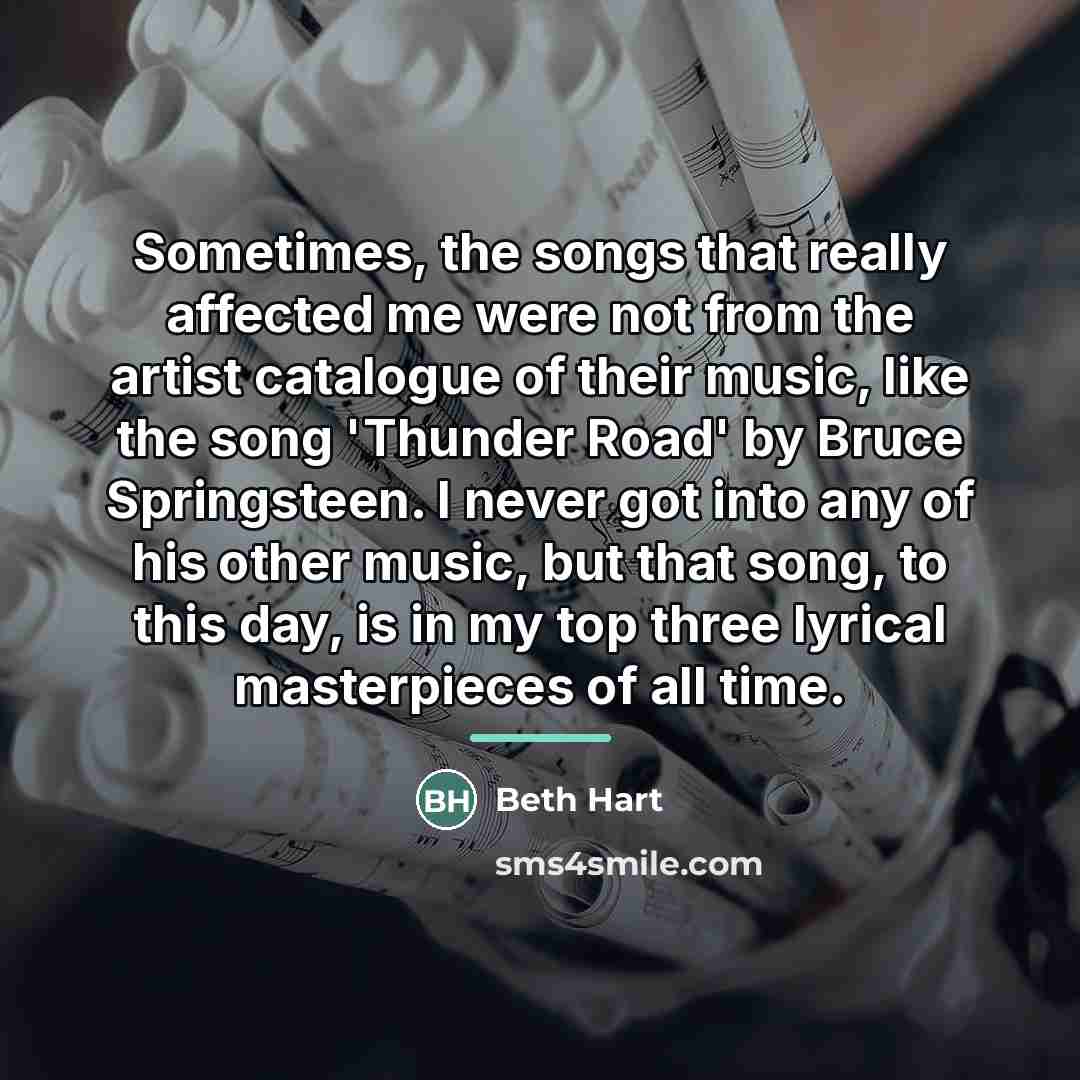 “Sometimes, the songs that really affected me were not from…” quote by Beth Hart