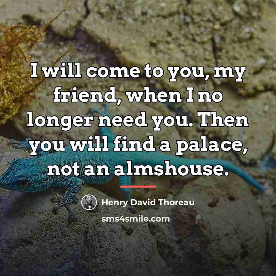 “I will come to you, my friend, when I no…” quote by Henry David Thoreau