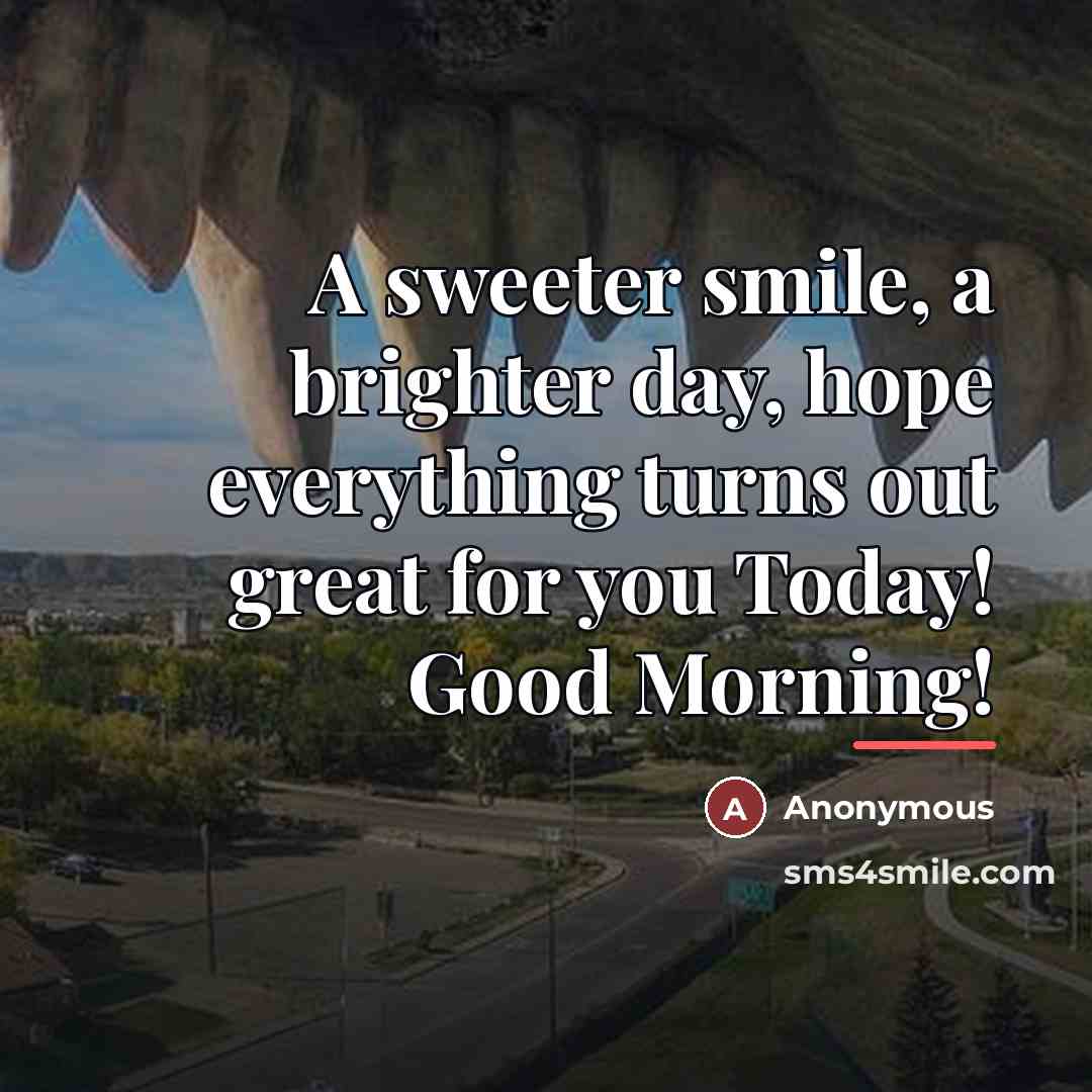 “A sweeter smile, a brighter day, hope everything turns out…” quote by Anonymous