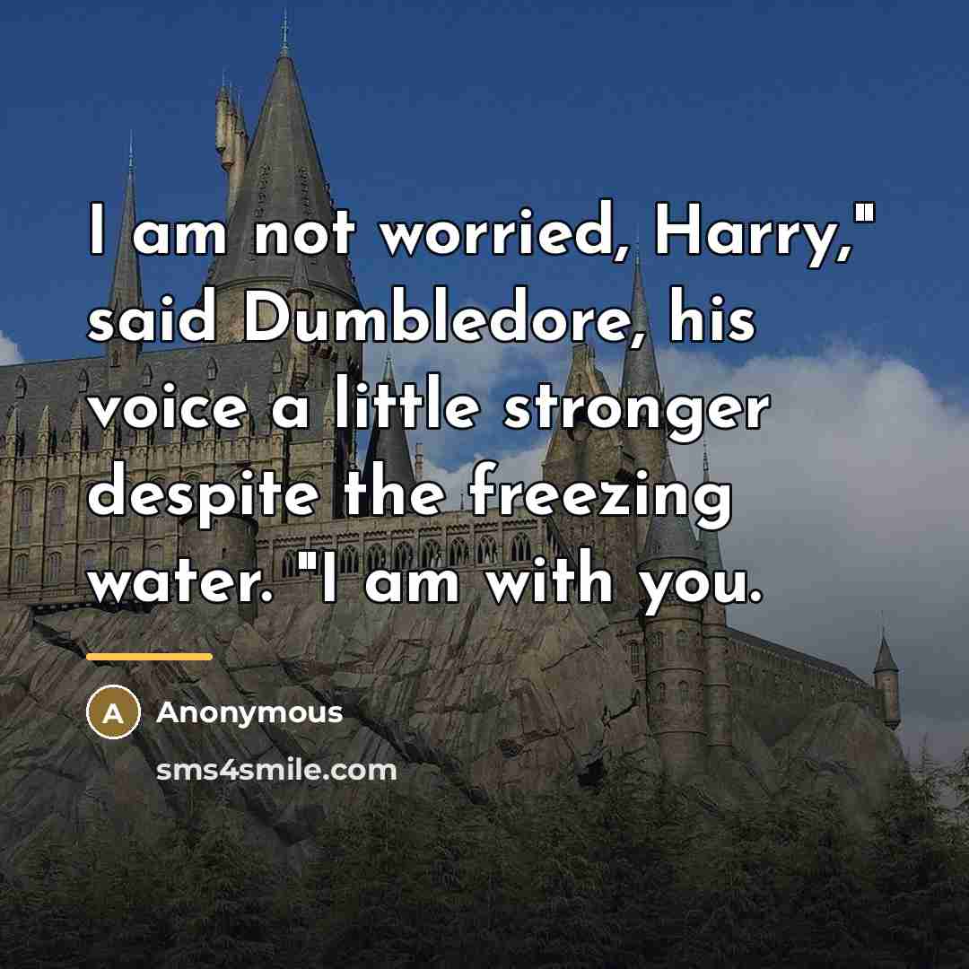 “I am not worried, Harry," said Dumbledore, his voice a…” quote by Anonymous