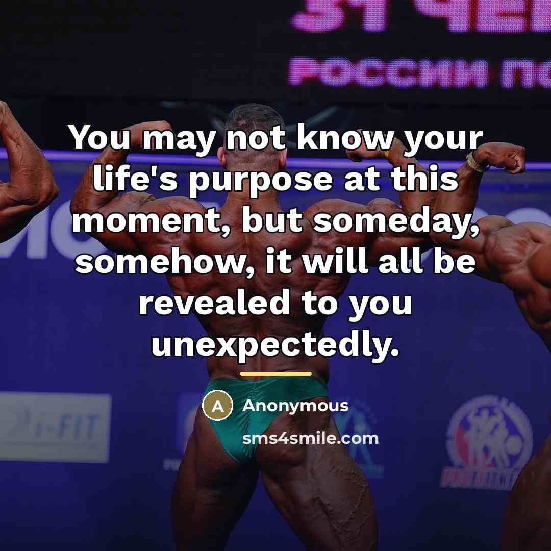 “You may not know your life's purpose at this moment,…” quote by Anonymous