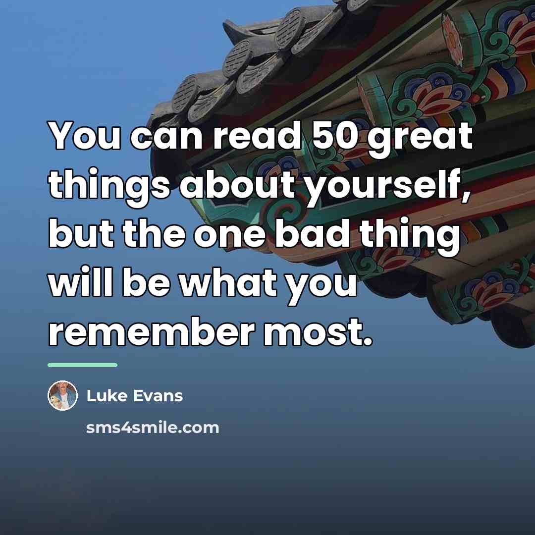 “You can read 50 great things about yourself, but the…” quote by Luke Evans