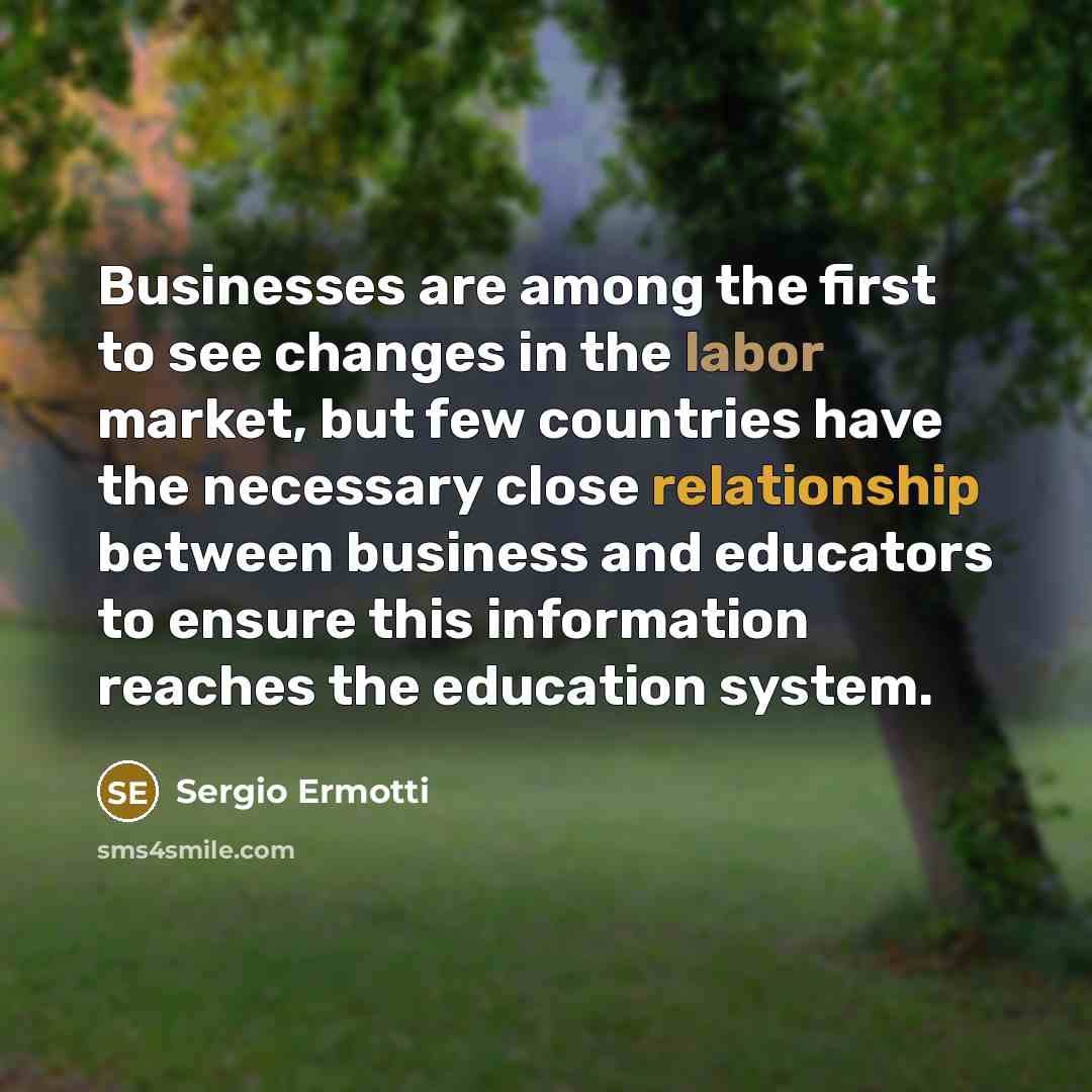 “Businesses are among the first to see changes in the…” quote by Sergio Ermotti