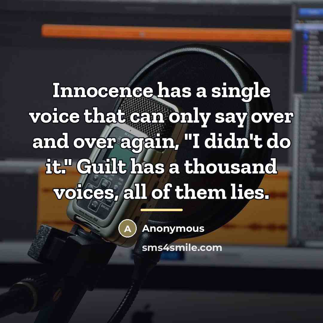 “Innocence has a single voice that can only say over…” quote by Anonymous