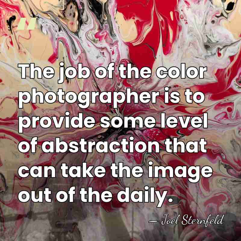 The job of the color photographer is to provide some level of&hellip; - Joel Sternfeld