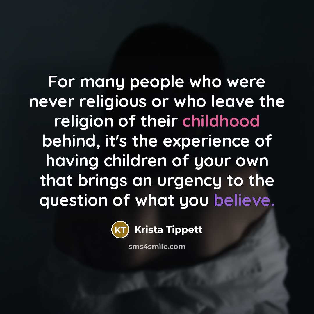 “For many people who were never religious or who leave…” quote by Krista Tippett
