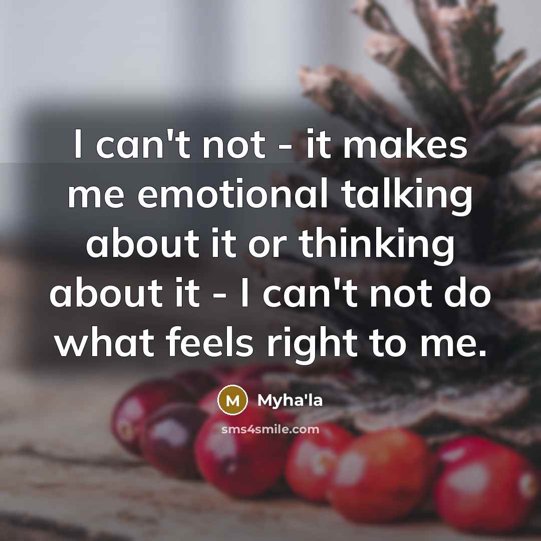 “I can't not - it makes me emotional talking about…” quote by Myha'la