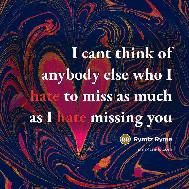 “I cant think of anybody else who I hate to…” quote by Rymtz Ryme