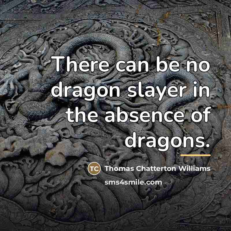 “There can be no dragon slayer in the absence of…” quote by Thomas Chatterton Williams