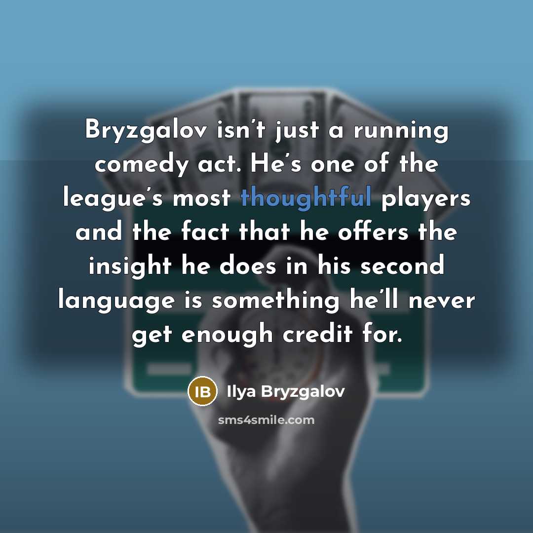 “Bryzgalov isn’t just a running comedy act. He’s one of…” quote by Ilya Bryzgalov