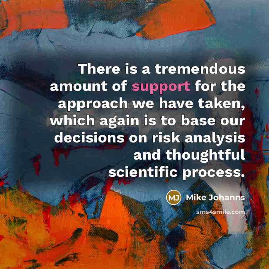“There is a tremendous amount of support for the approach…” quote by Mike Johanns