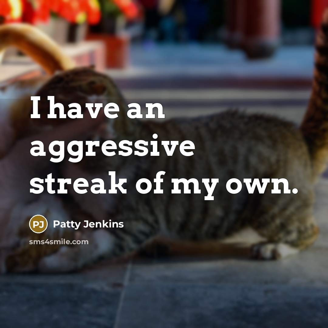 “I have an aggressive streak of my own.…” quote by Patty Jenkins