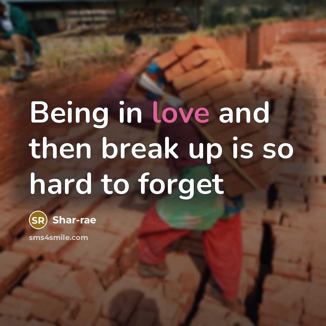 “Being in love and then break up is so hard…” quote by Shar-rae
