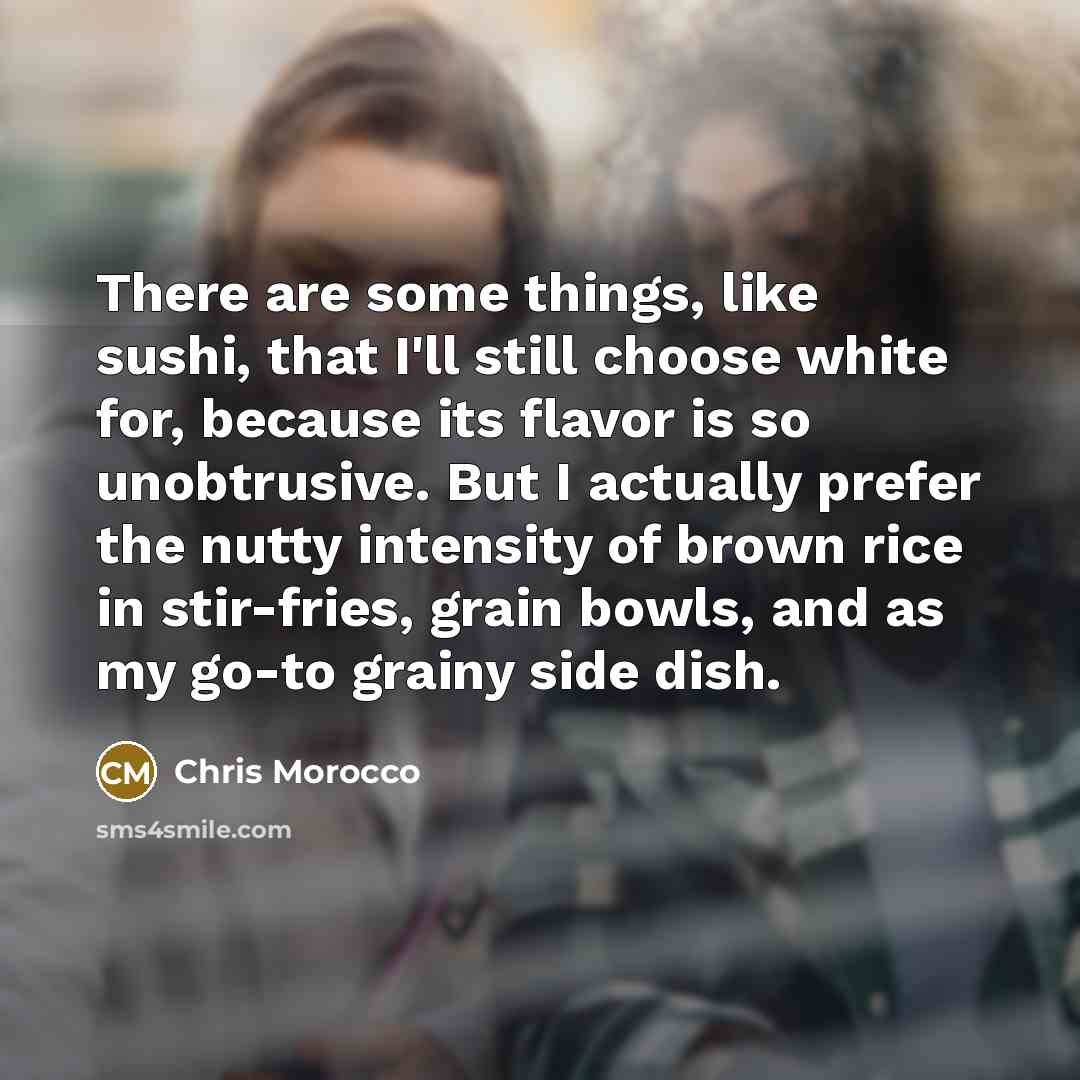 “There are some things, like sushi, that I'll still choose…” quote by Chris Morocco