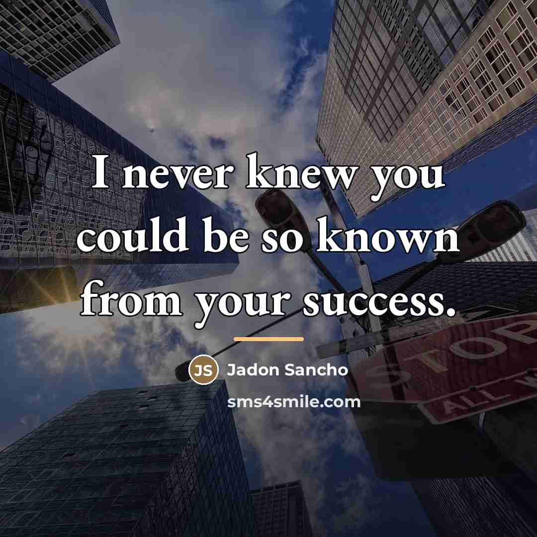 “I never knew you could be so known from your…” quote by Jadon Sancho
