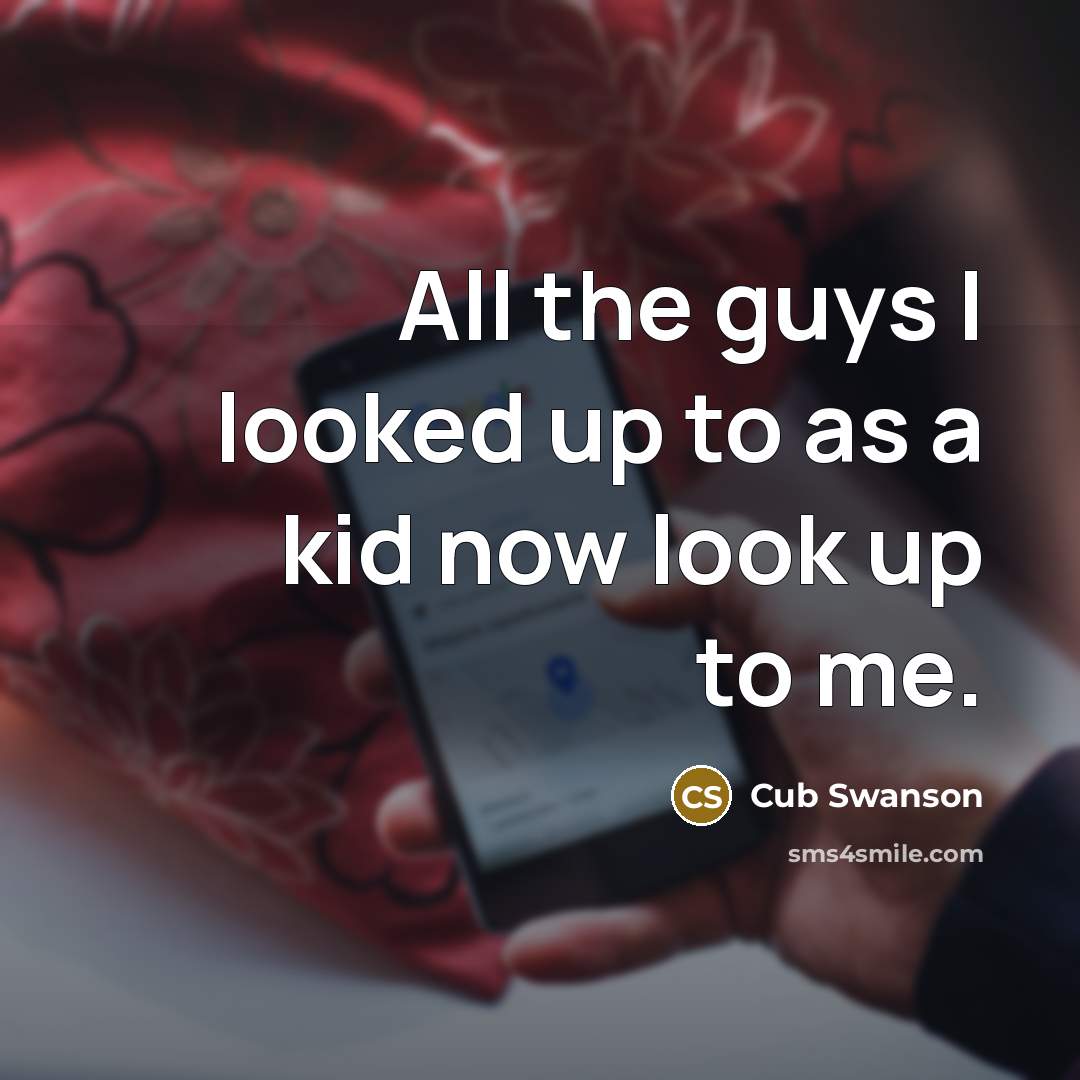 “All the guys I looked up to as a kid…” quote by Cub Swanson