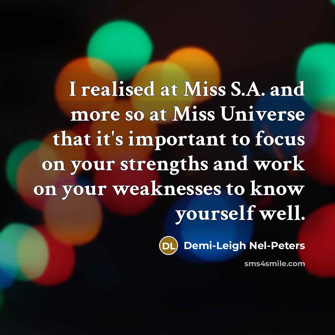 “I realised at Miss S.A. and more so at Miss…” quote by Demi-Leigh Nel-Peters
