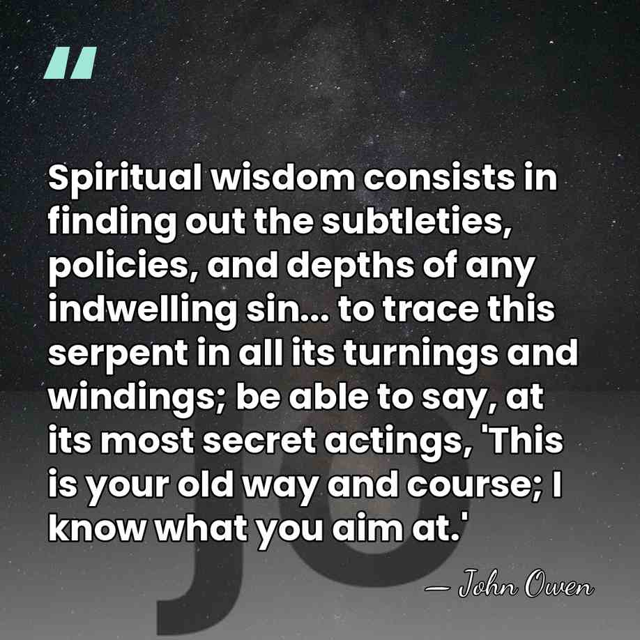 Spiritual wisdom consists in finding out the subtleties, policies, and depths of&hellip; - John Owen