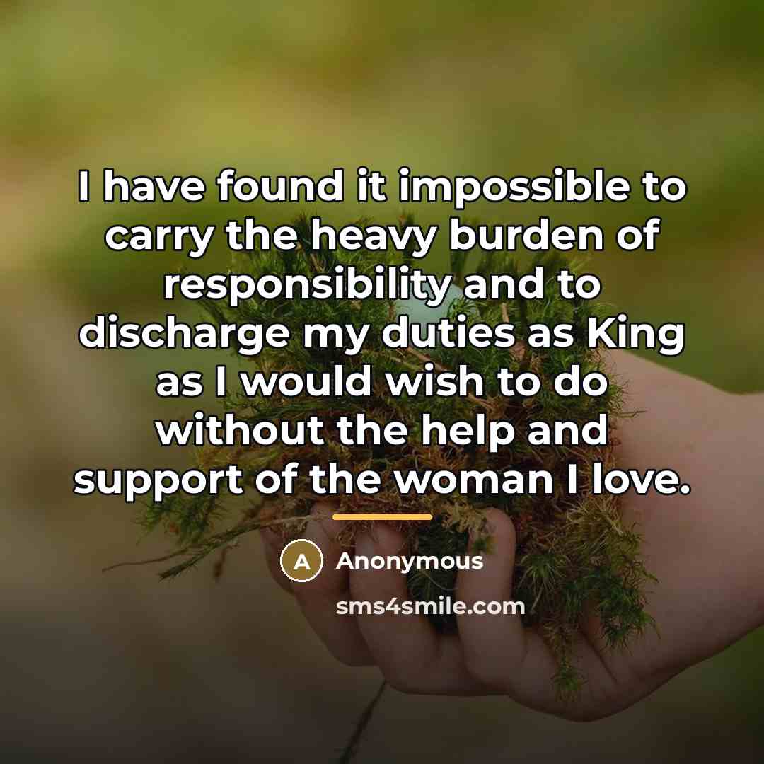 “I have found it impossible to carry the heavy burden…” quote by Anonymous