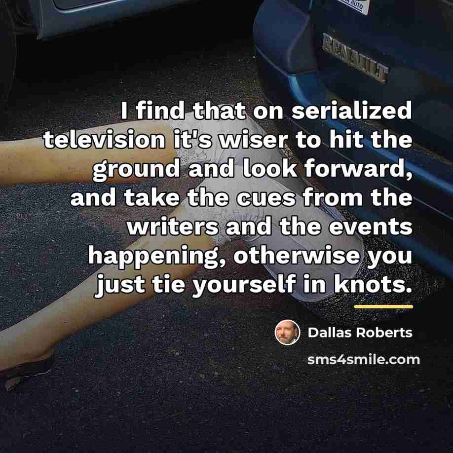 “I find that on serialized television it's wiser to hit…” quote by Dallas Roberts