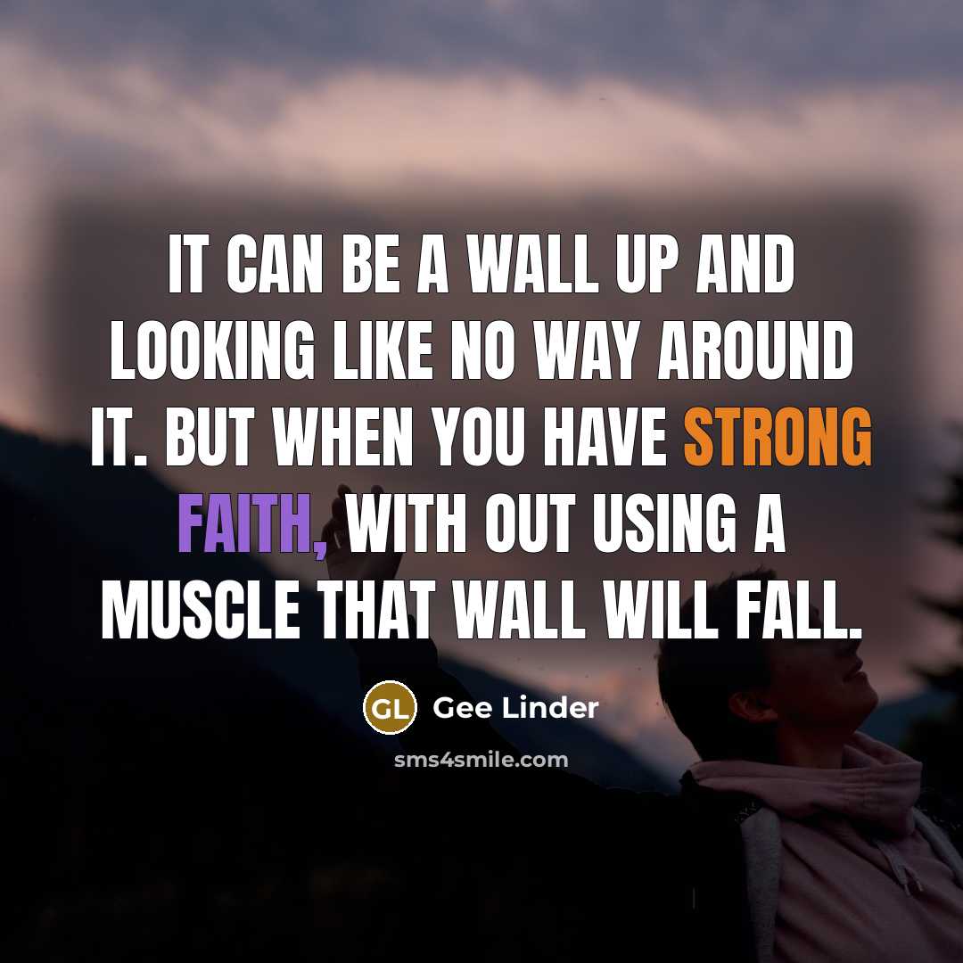 “It can be a wall up and looking like no…” quote by Gee Linder