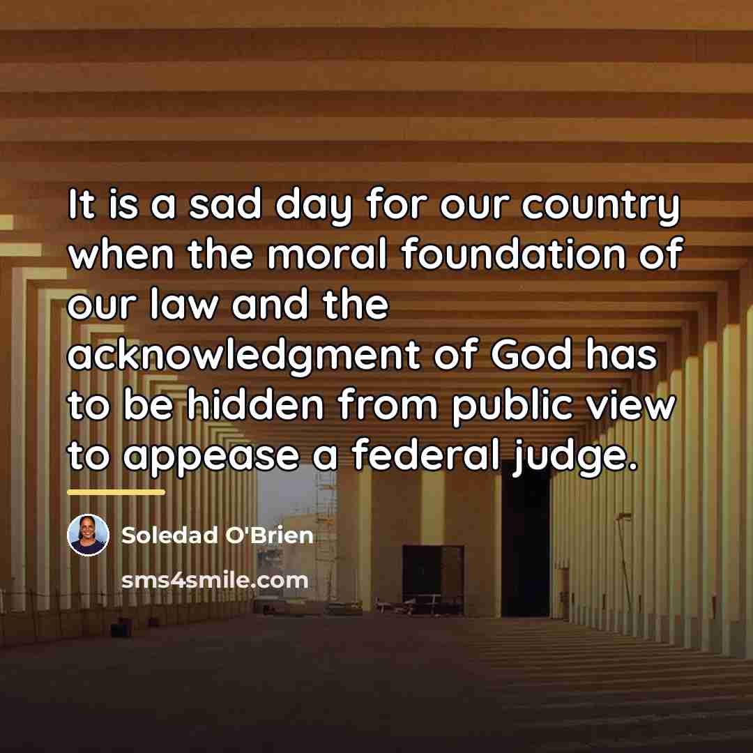 “It is a sad day for our country when the…” quote by Soledad O'Brien