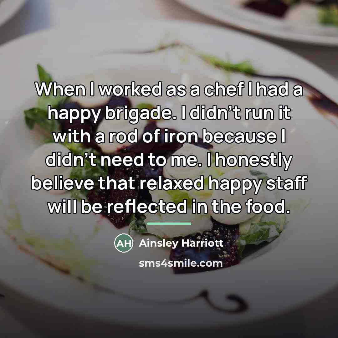“When I worked as a chef I had a happy…” quote by Ainsley Harriott