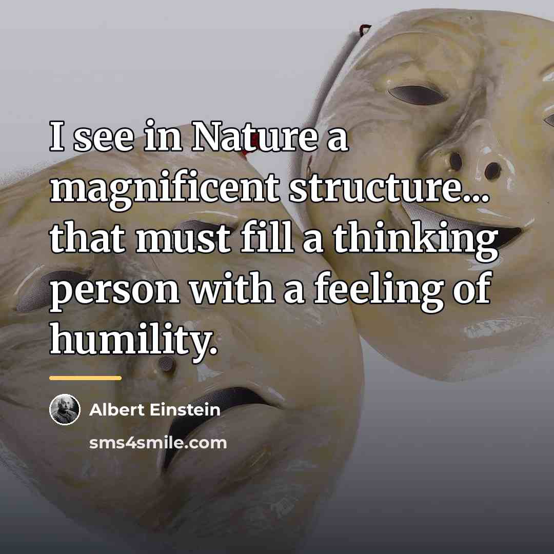 “I see in Nature a magnificent structure... that must fill…” quote by Albert Einstein