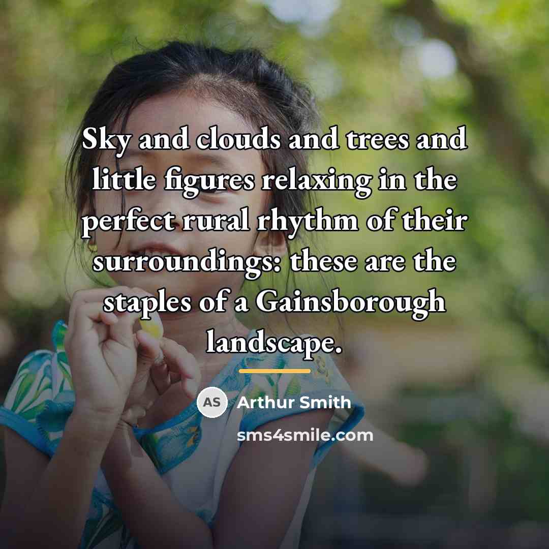 “Sky and clouds and trees and little figures relaxing in…” quote by Arthur Smith