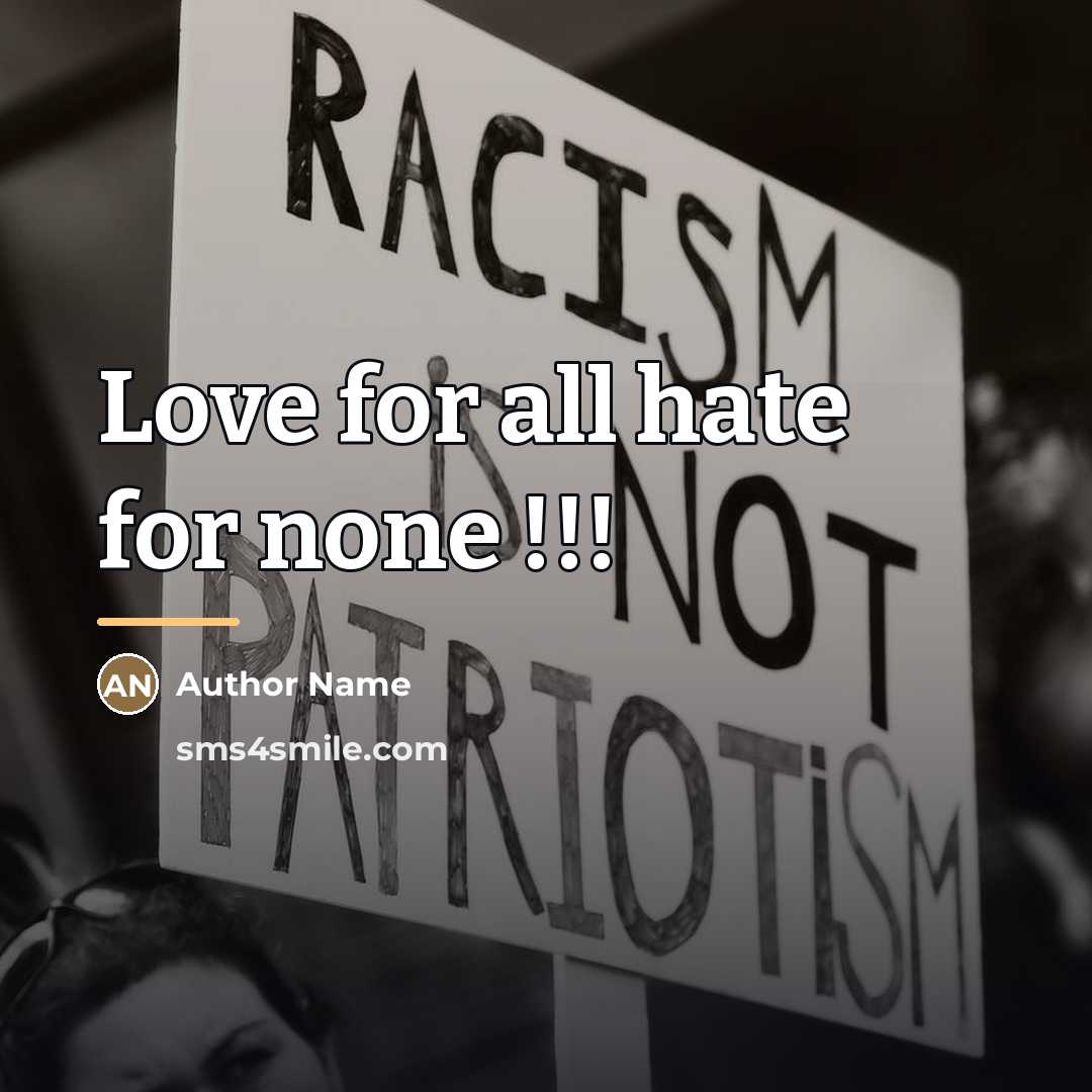“Love for all hate for none !!!…” quote by Author Name