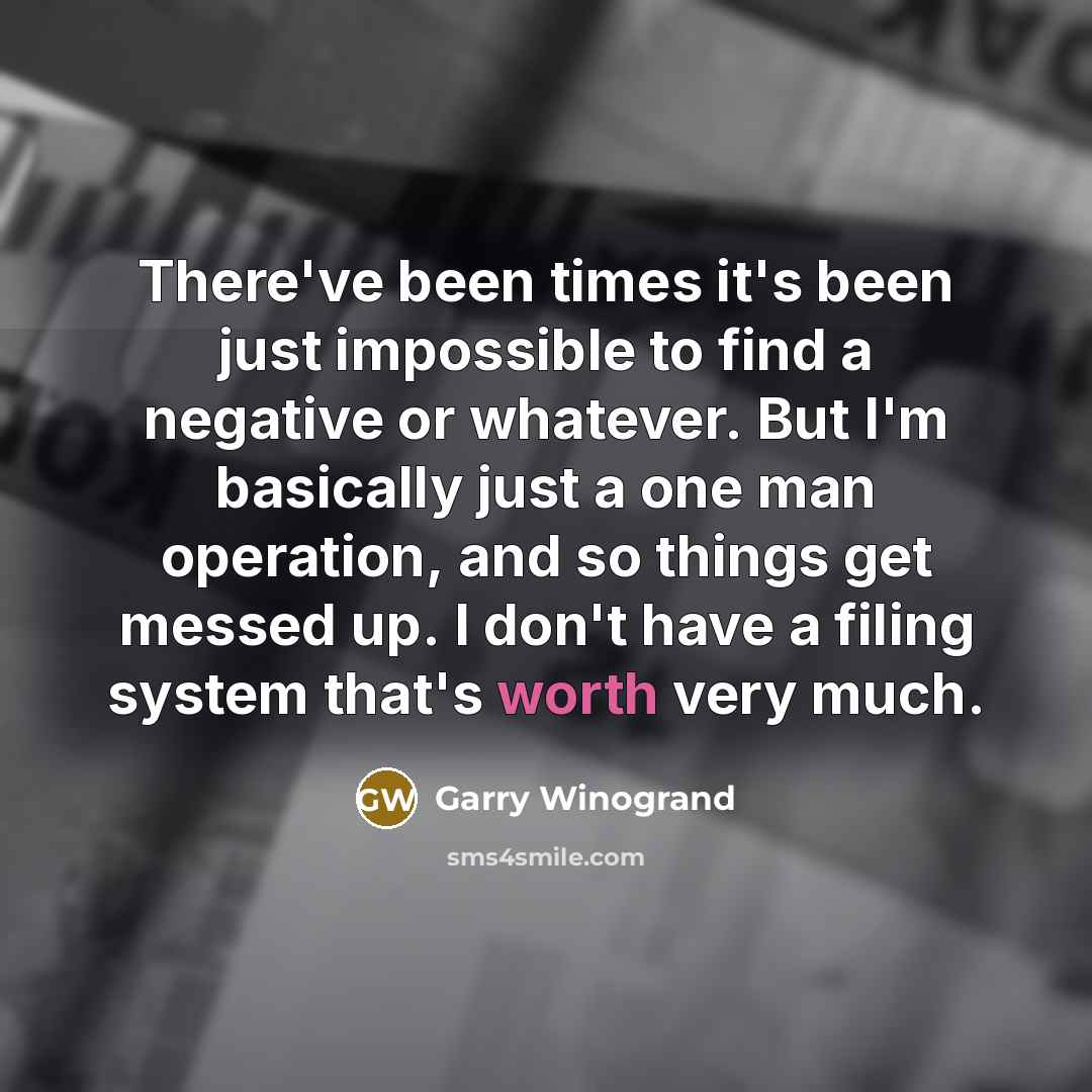 “There've been times it's been just impossible to find a…” quote by Garry Winogrand