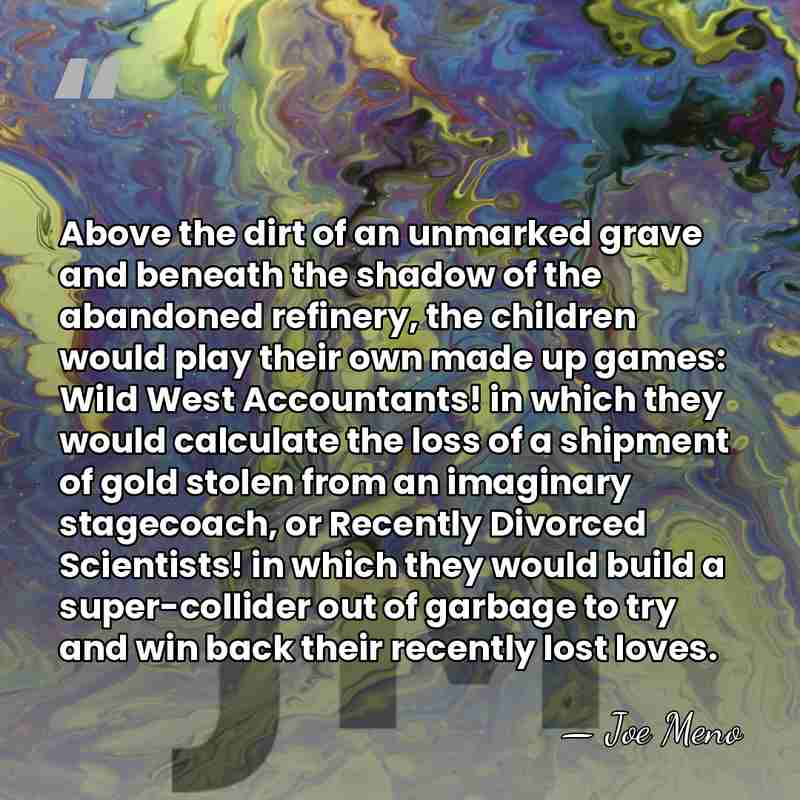 Above the dirt of an unmarked grave and beneath the shadow of&hellip; - Joe Meno