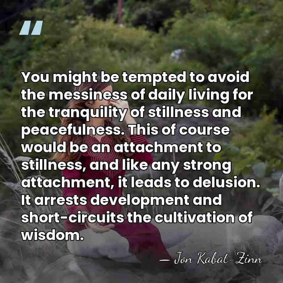 You might be tempted to avoid the messiness of daily living for&hellip; - Jon Kabat-Zinn