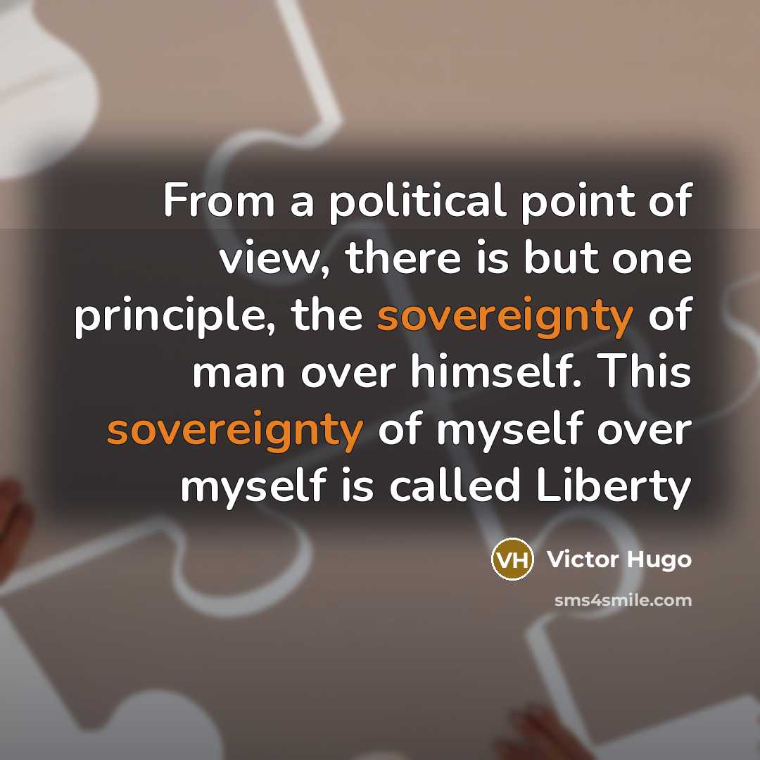 “From a political point of view, there is but one…” quote by Victor Hugo