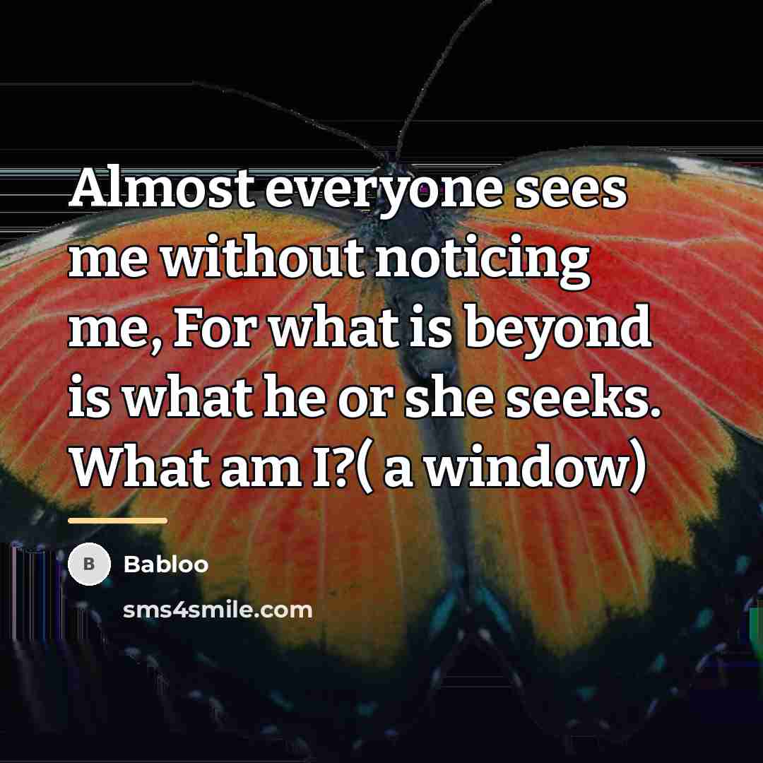 “Almost everyone sees me without noticing me, For what is…” quote by Babloo