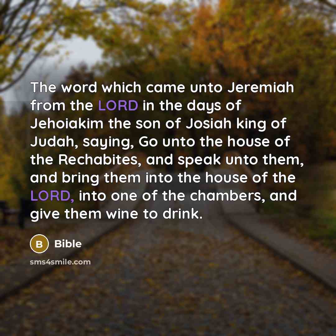 “The word which came unto Jeremiah from the LORD in…” quote by Bible