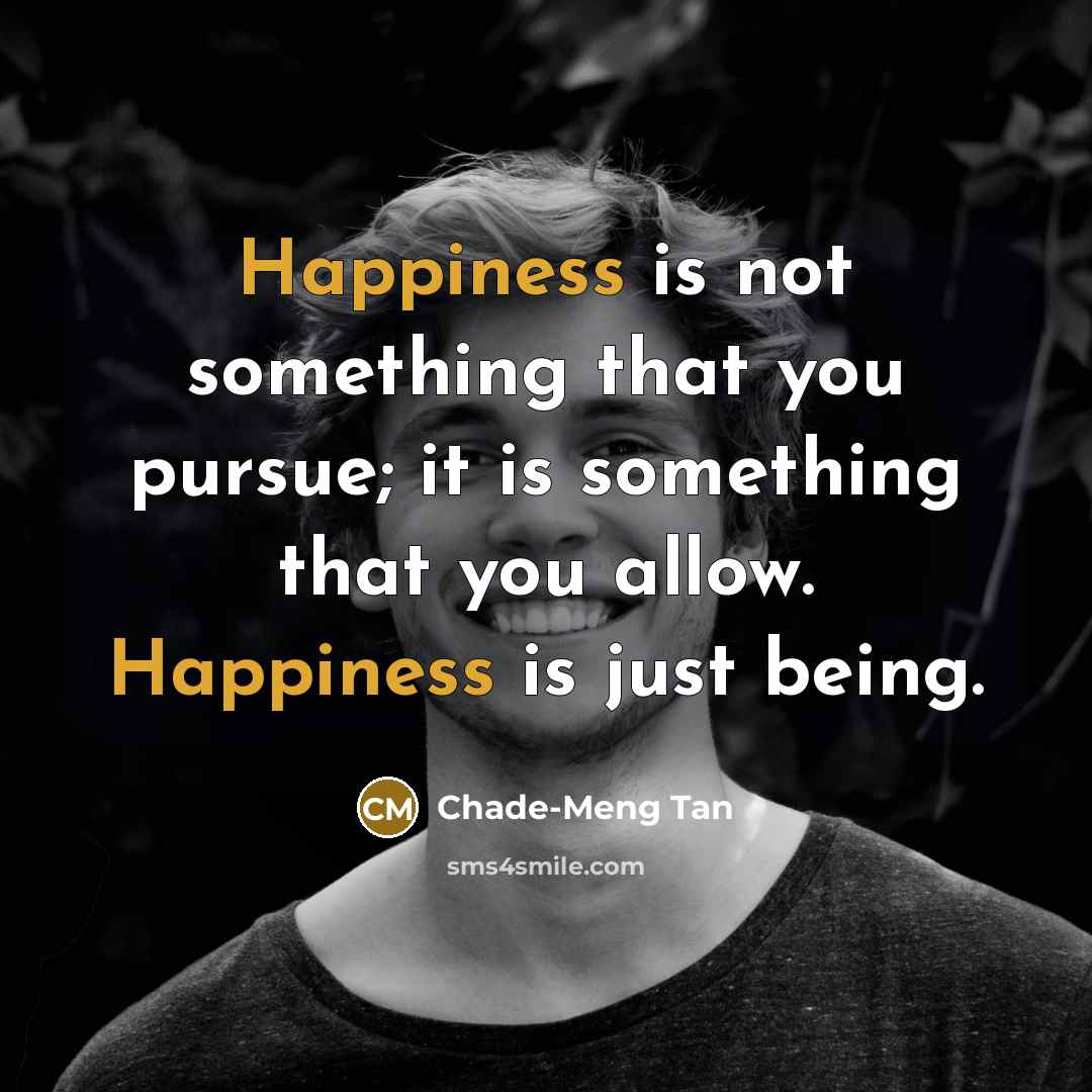 “Happiness is not something that you pursue; it is something…” quote by Chade-Meng Tan