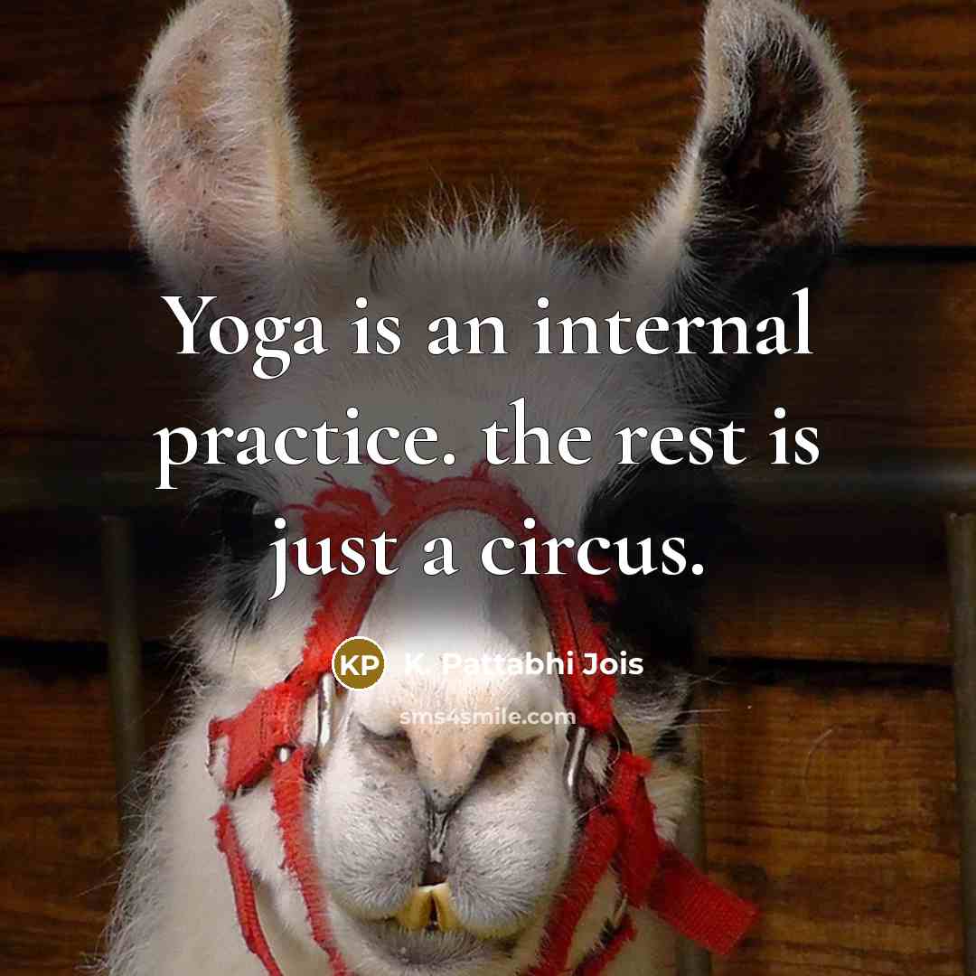 “Yoga is an internal practice. the rest is just a…” quote by K. Pattabhi Jois