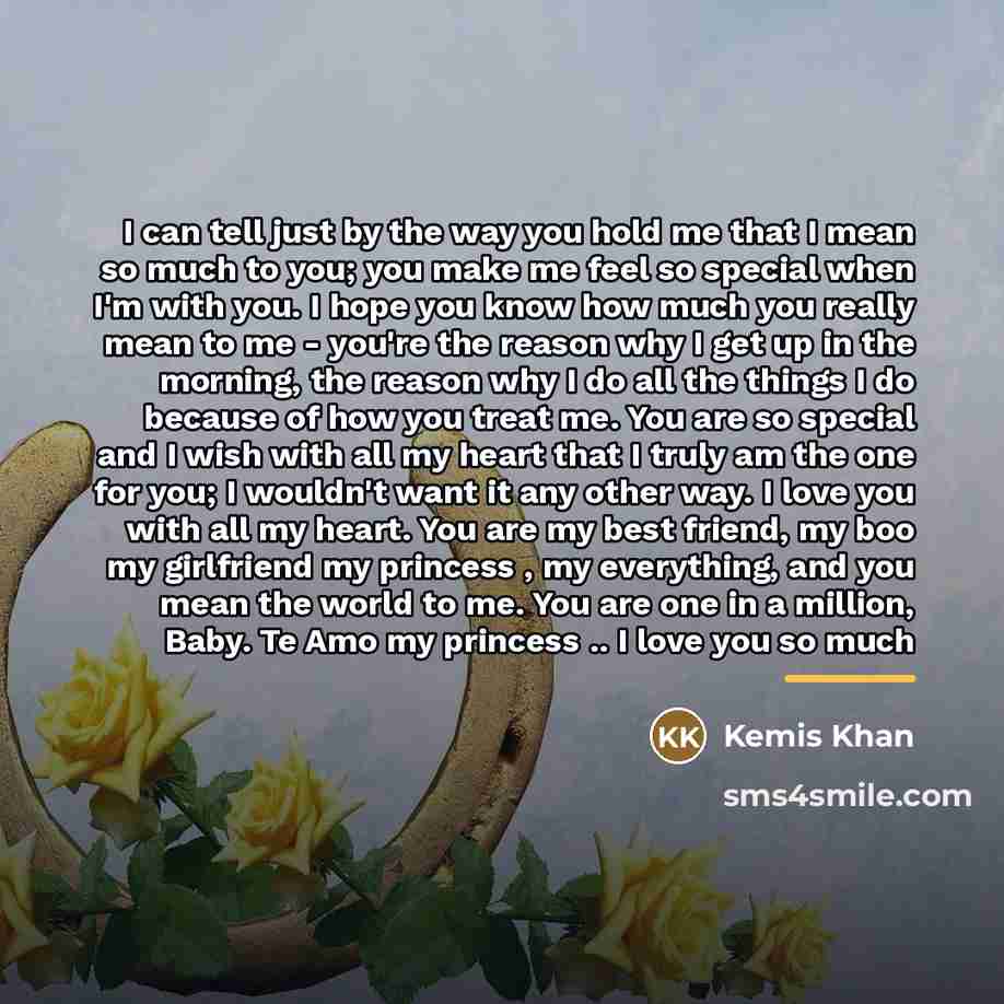 “I can tell just by the way you hold me…” quote by Kemis Khan
