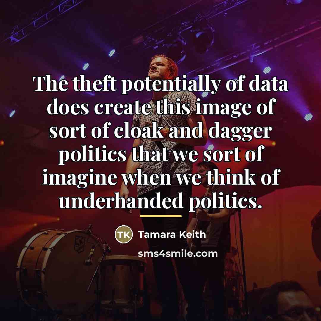 “The theft potentially of data does create this image of…” quote by Tamara Keith