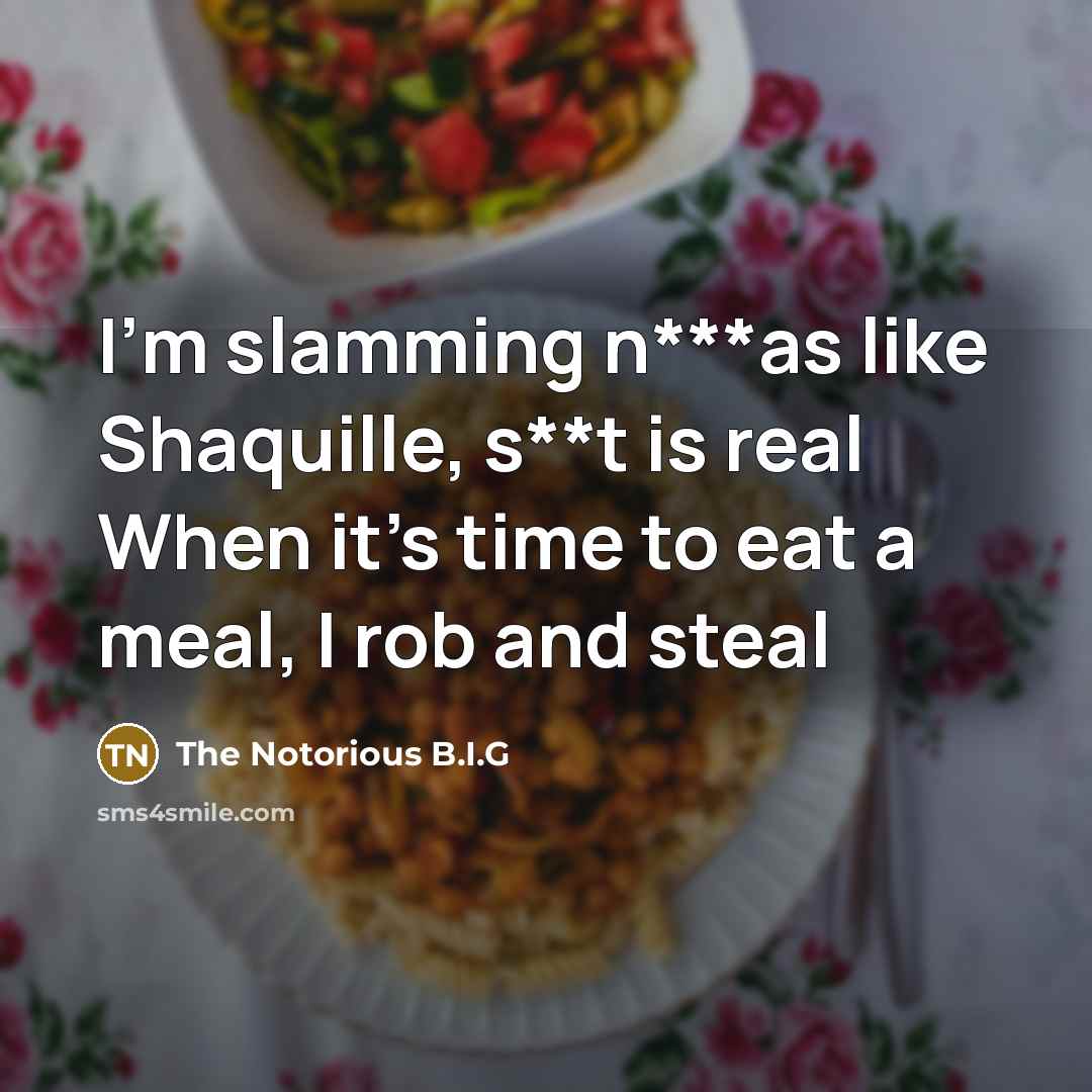 “I'm slamming n***as like Shaquille, s**t is real When it's…” quote by The Notorious B.I.G