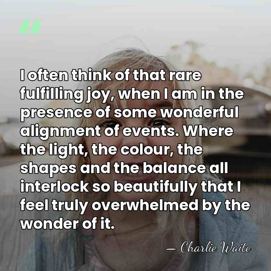 I often think of that rare fulfilling joy, when I am in&hellip; - Charlie Waite
