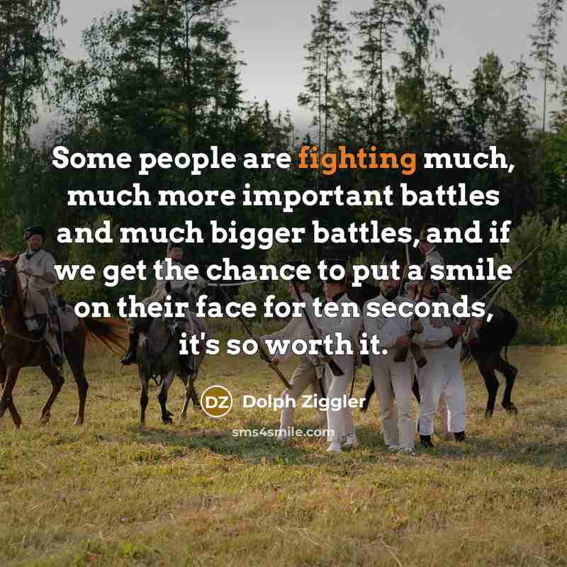 “Some people are fighting much, much more important battles and…” quote by Dolph Ziggler