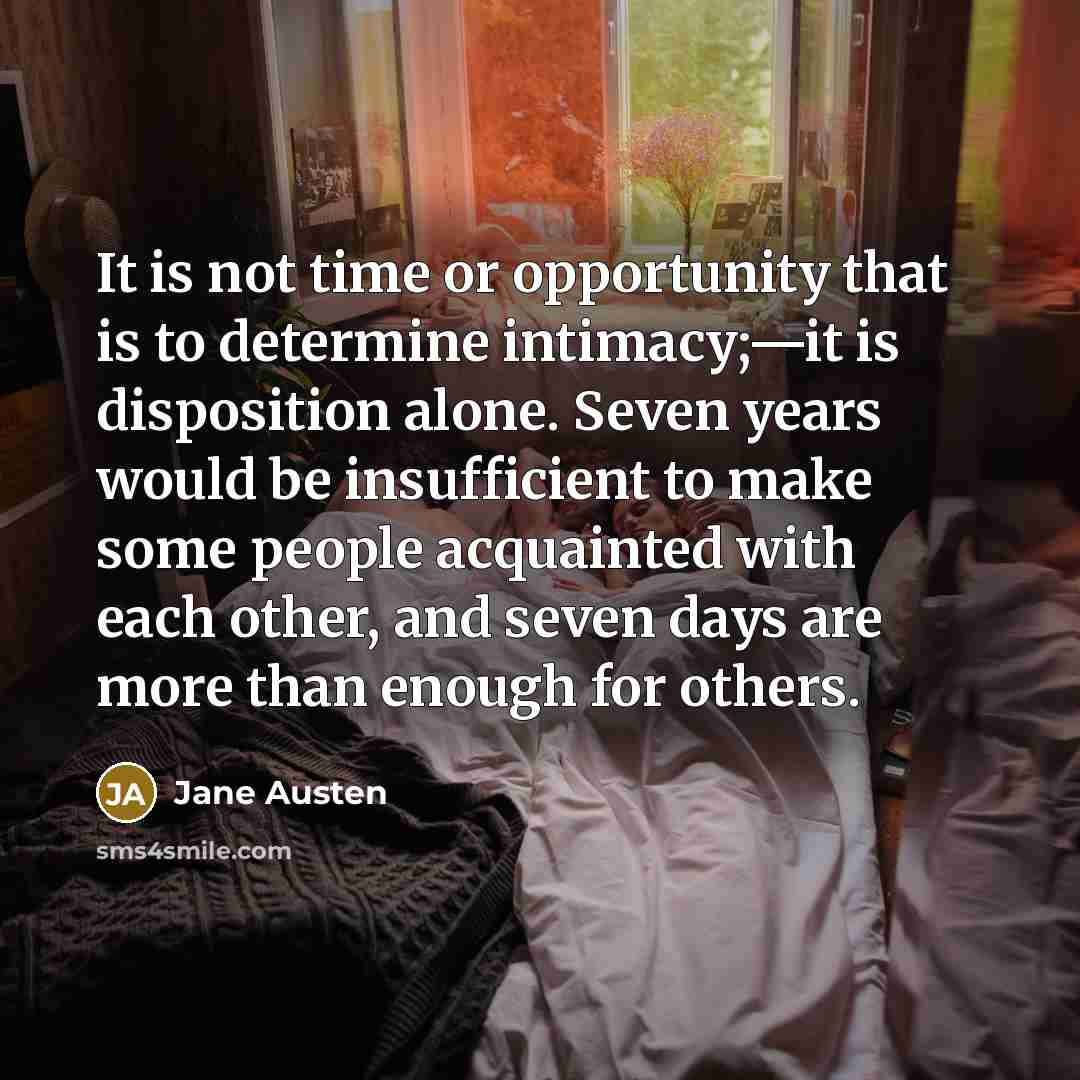 “It is not time or opportunity that is to determine…” quote by Jane Austen