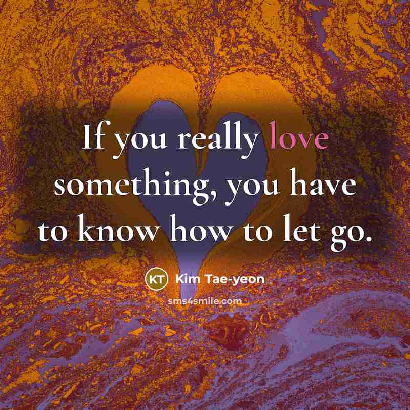 “If you really love something, you have to know how…” quote by Kim Tae-yeon